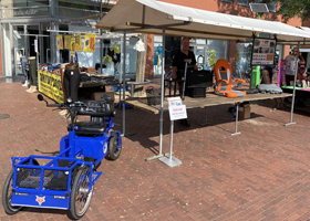 FoxiBikes op zondag 16 augustus 2020 op de jaarmarkt / braderie in Amstelveen Stadsplein.