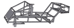 FoxiBike Spidibike frame in aluminium