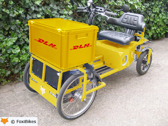 Heeft u een bedrijf of instelling, waarbij u materialen moet bezorgen? Dan is de Sitibike met 75 liter bagagebak ook voor u mogelijk een goed idee! Ook ideaal om reclame mee / op te maken.